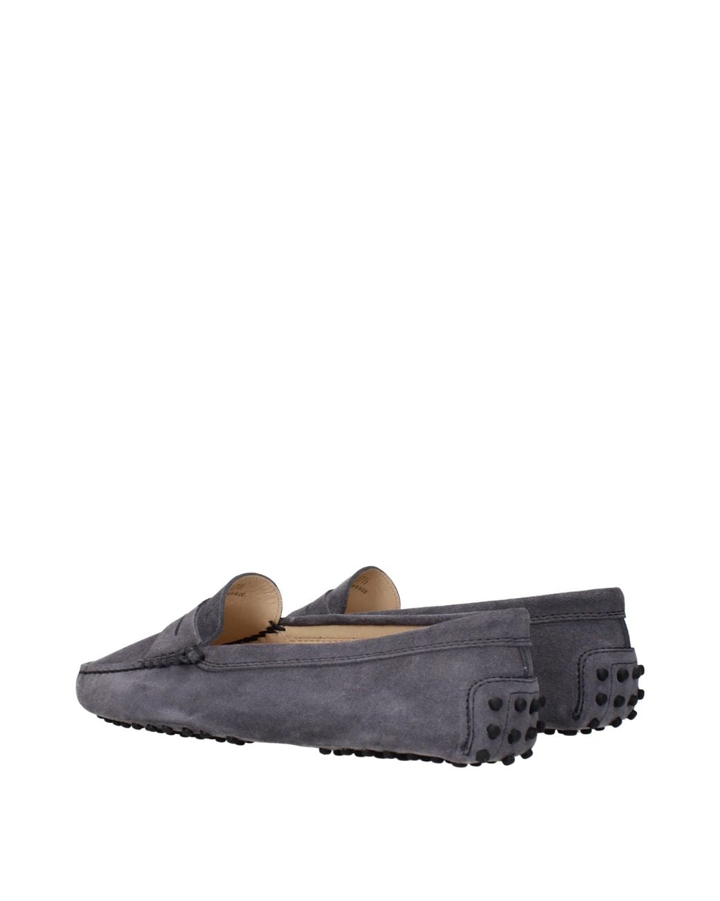 Tod's Blue Suede Moccasins/Tar