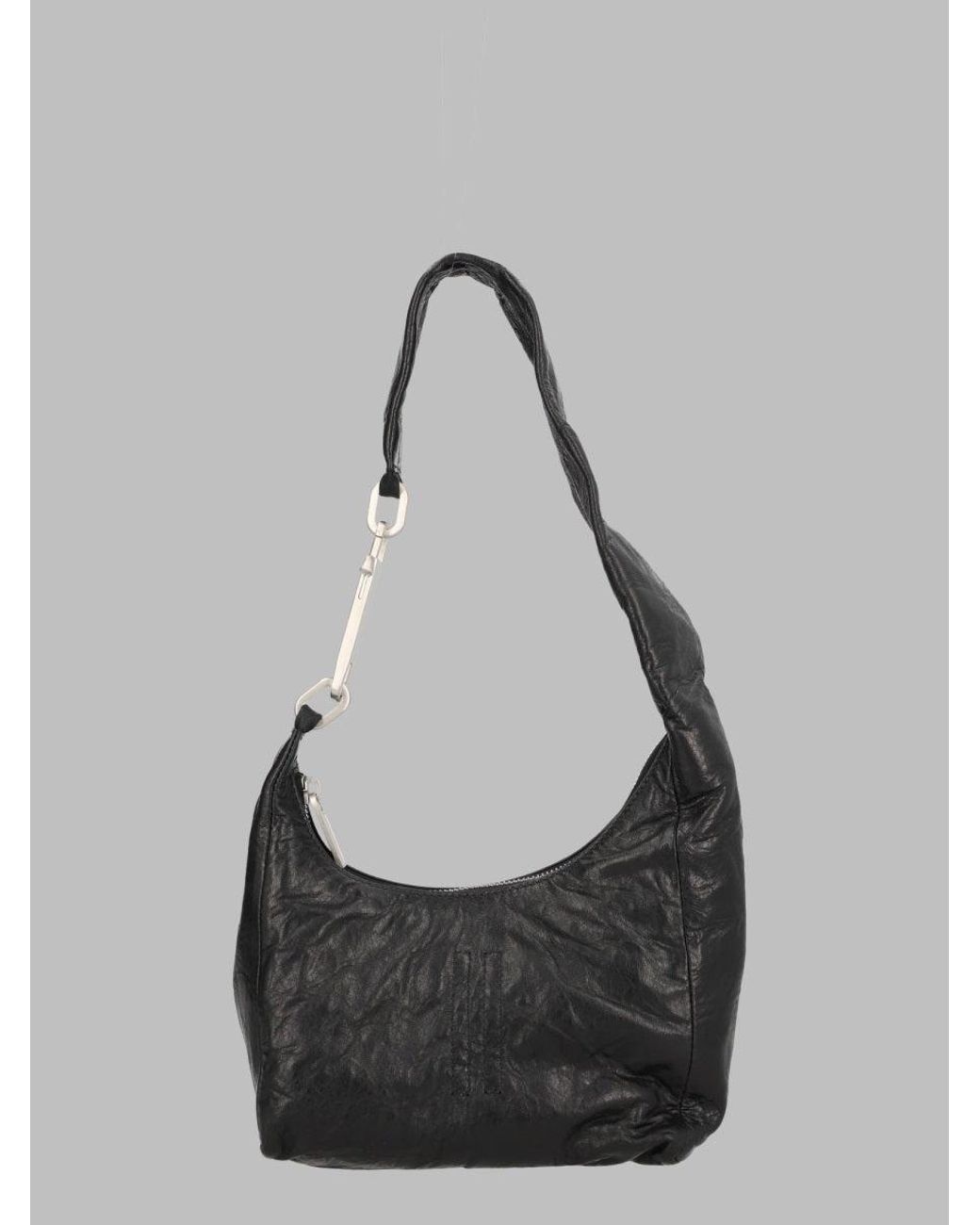 Rick Owens Black Shoulder Bag Disco Gemini Leather Lamb