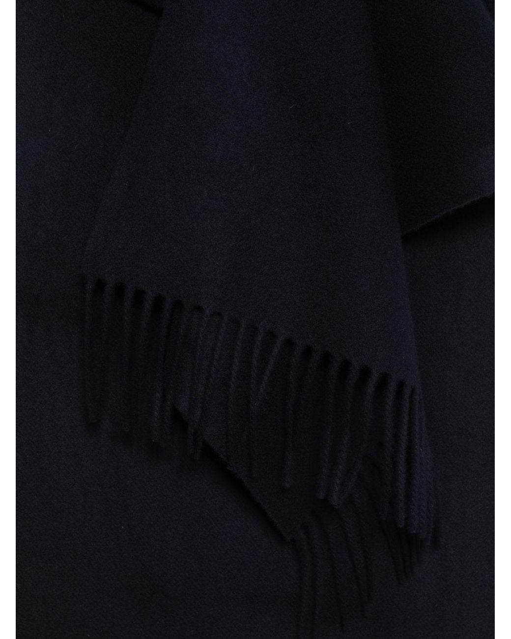 Closed Black Wool Scarf