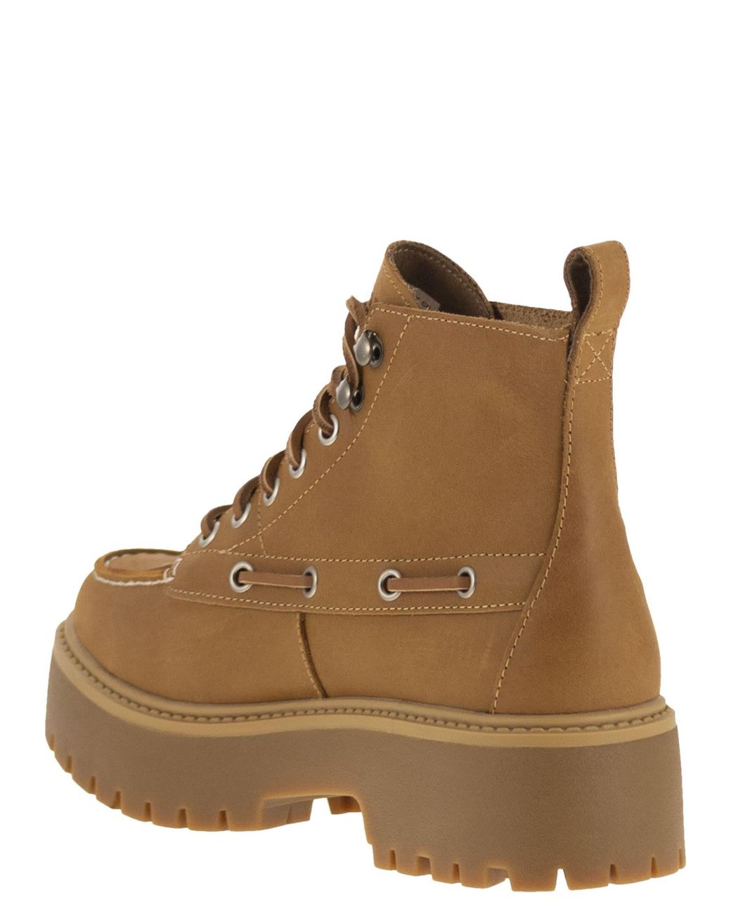 Timberland Stone Street Fringed Boot Met Platform in het Brown