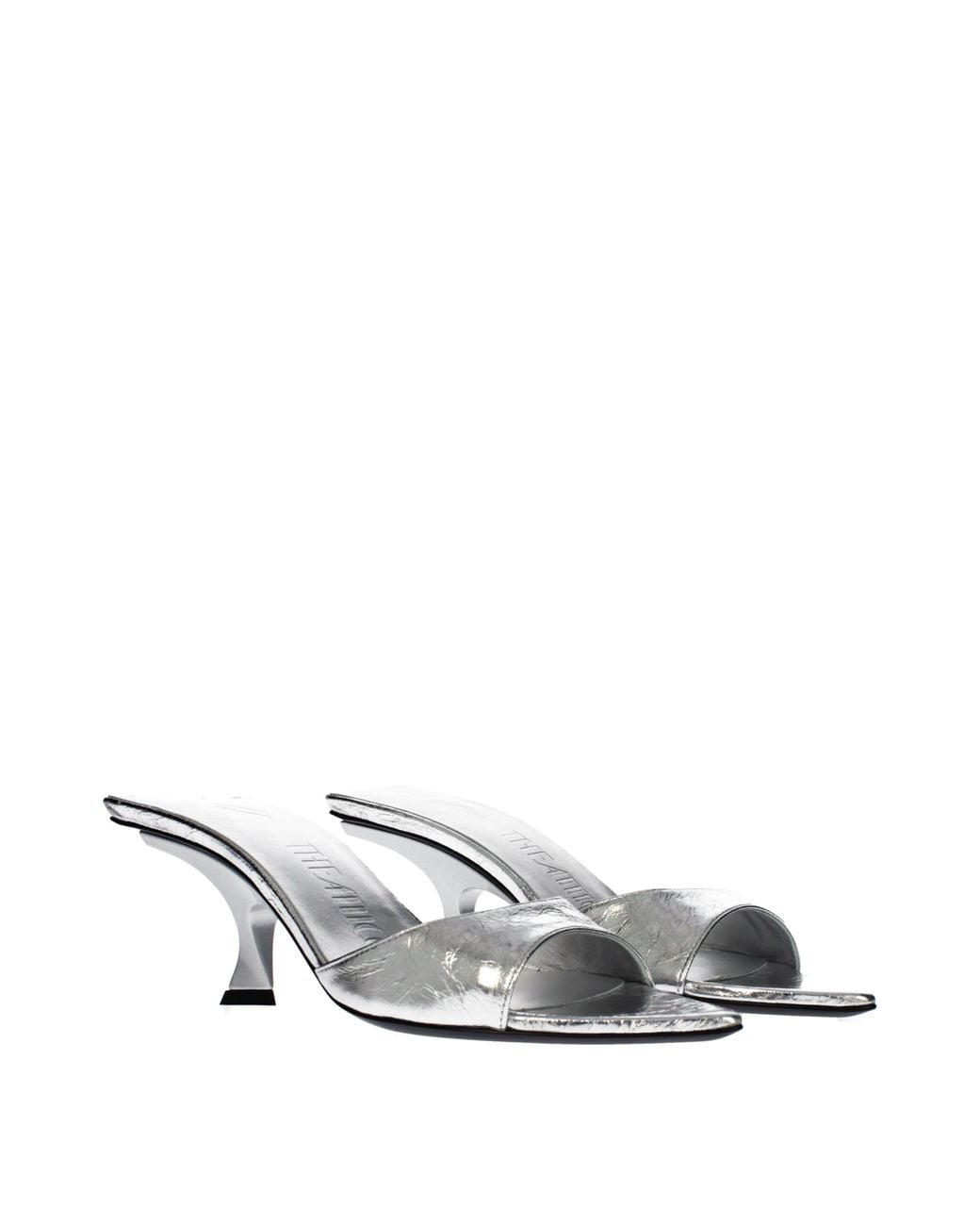 The Attico Metallic Leather Sandals