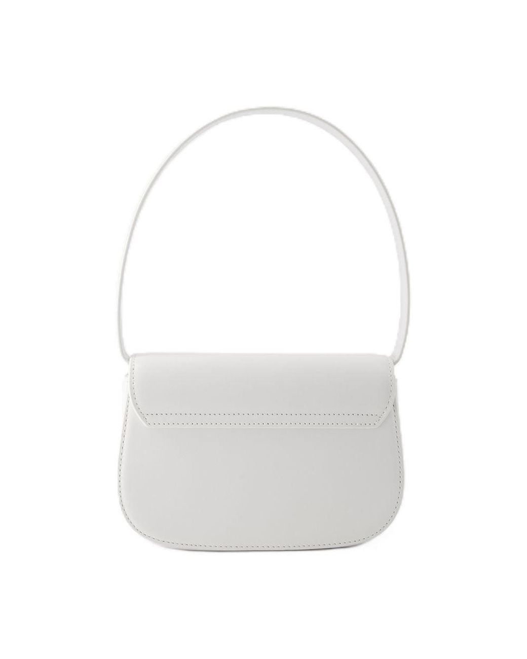 DIESEL White 1 DR -Umhängetasche leder weiß