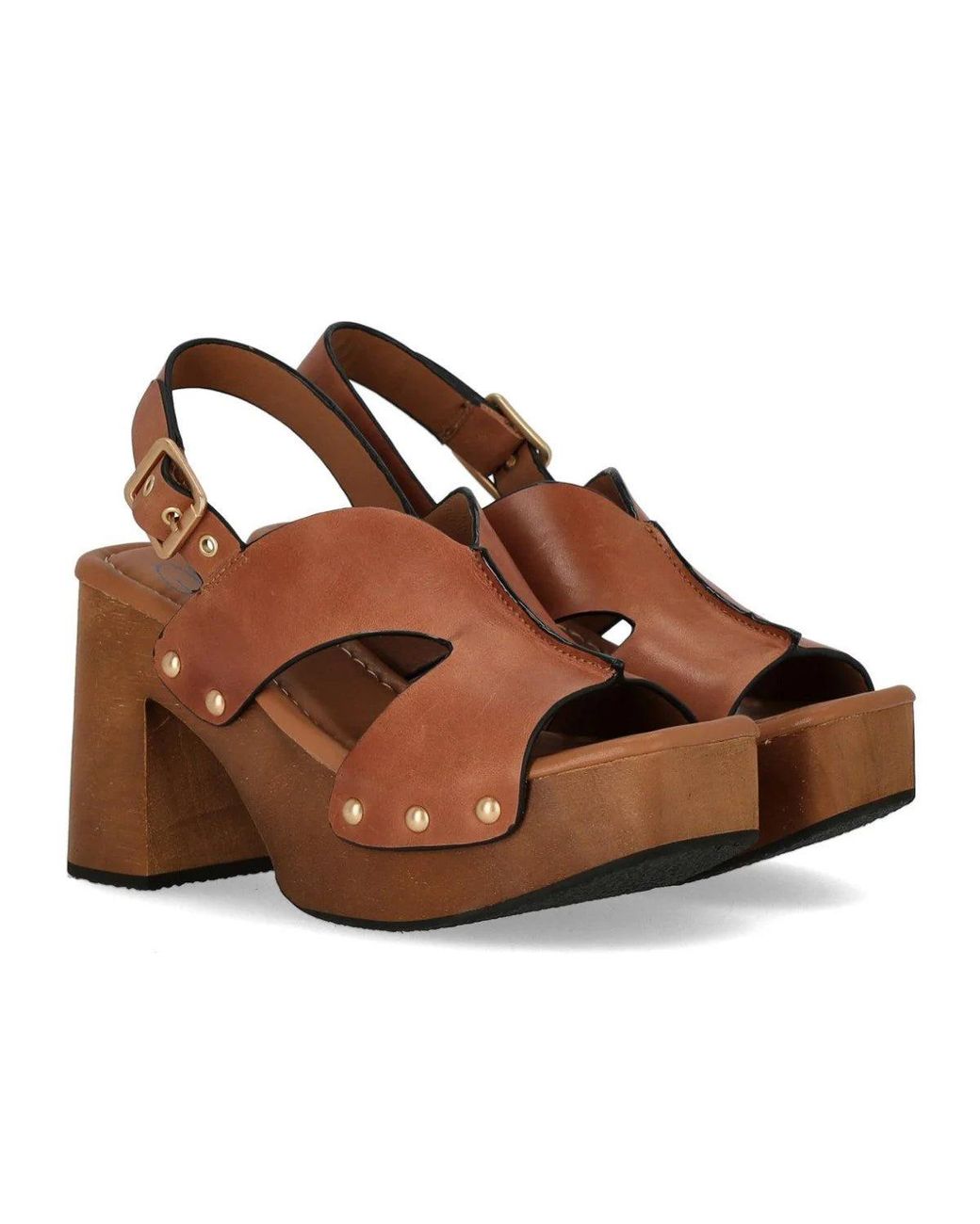 MISS OLIVIA Brown Eva Heeled Sandal