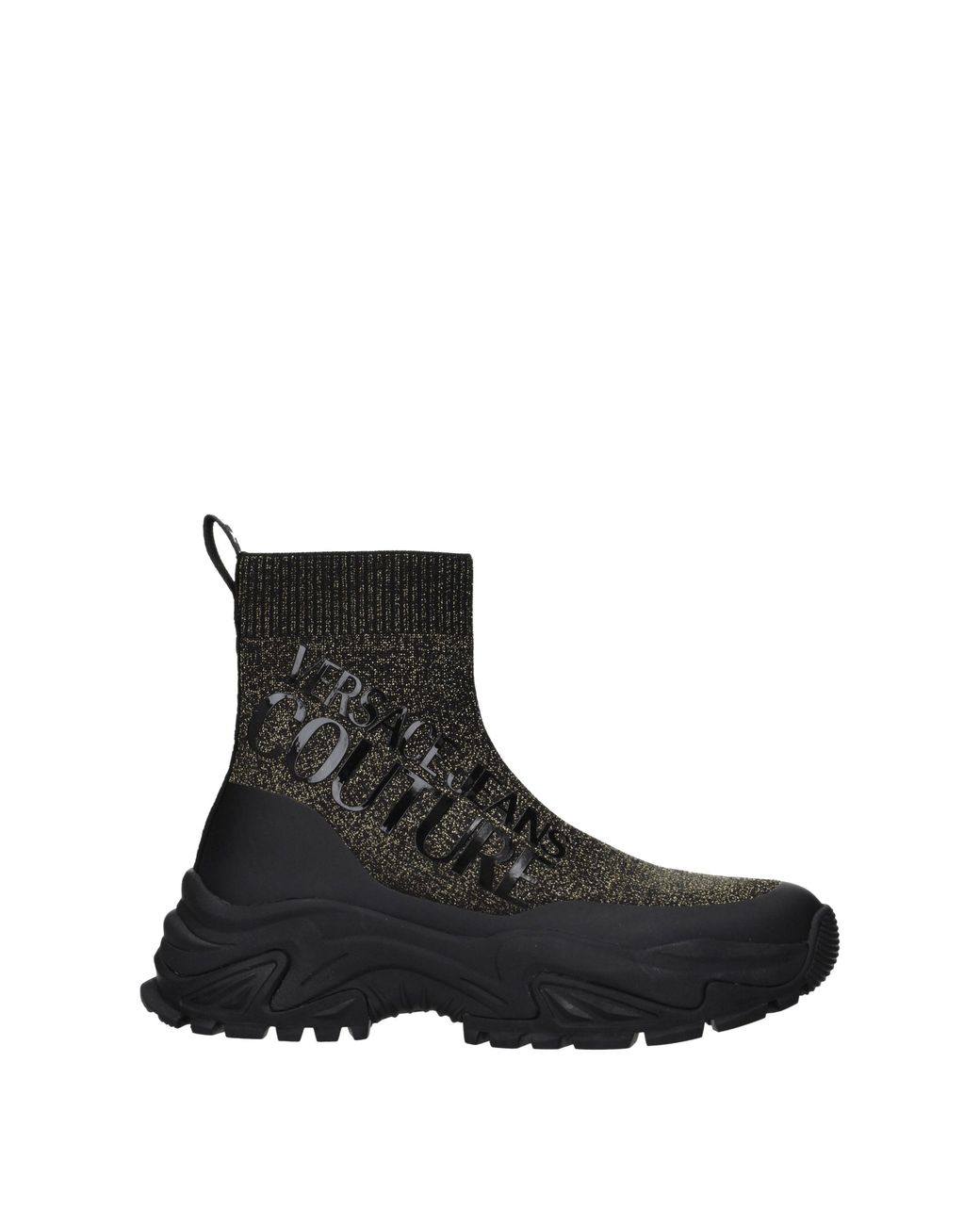Versace Jeans Black Sneakers Couture Donna Tessuto Nero/Oro
