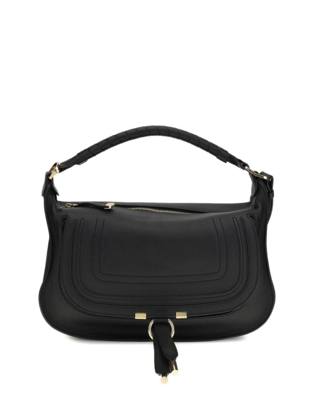 Chloé Black Marcie Leather Shoulder Bag