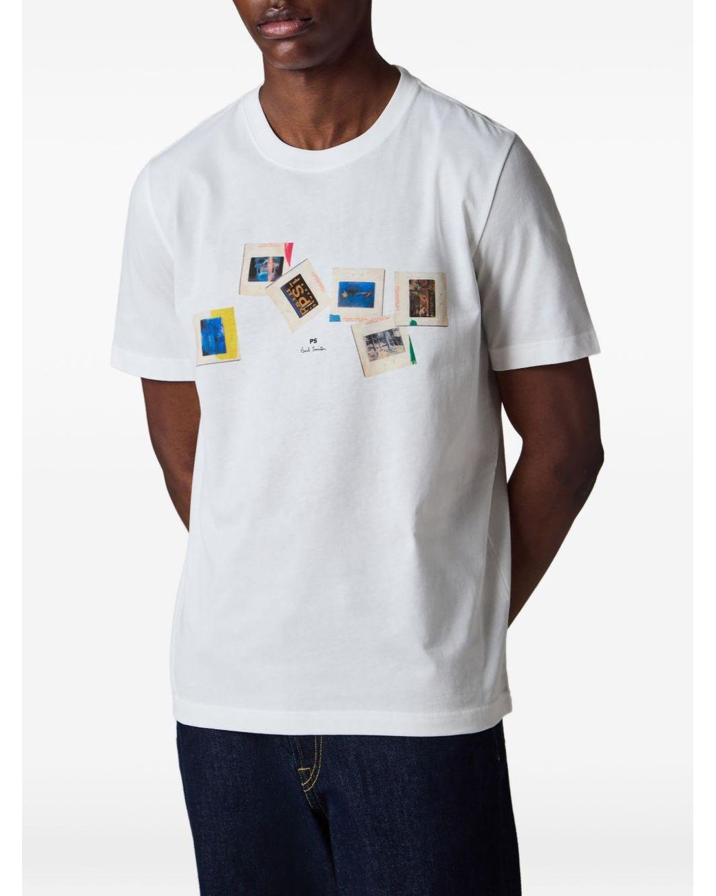 Paul Smith White Slides Cotton T Shirt