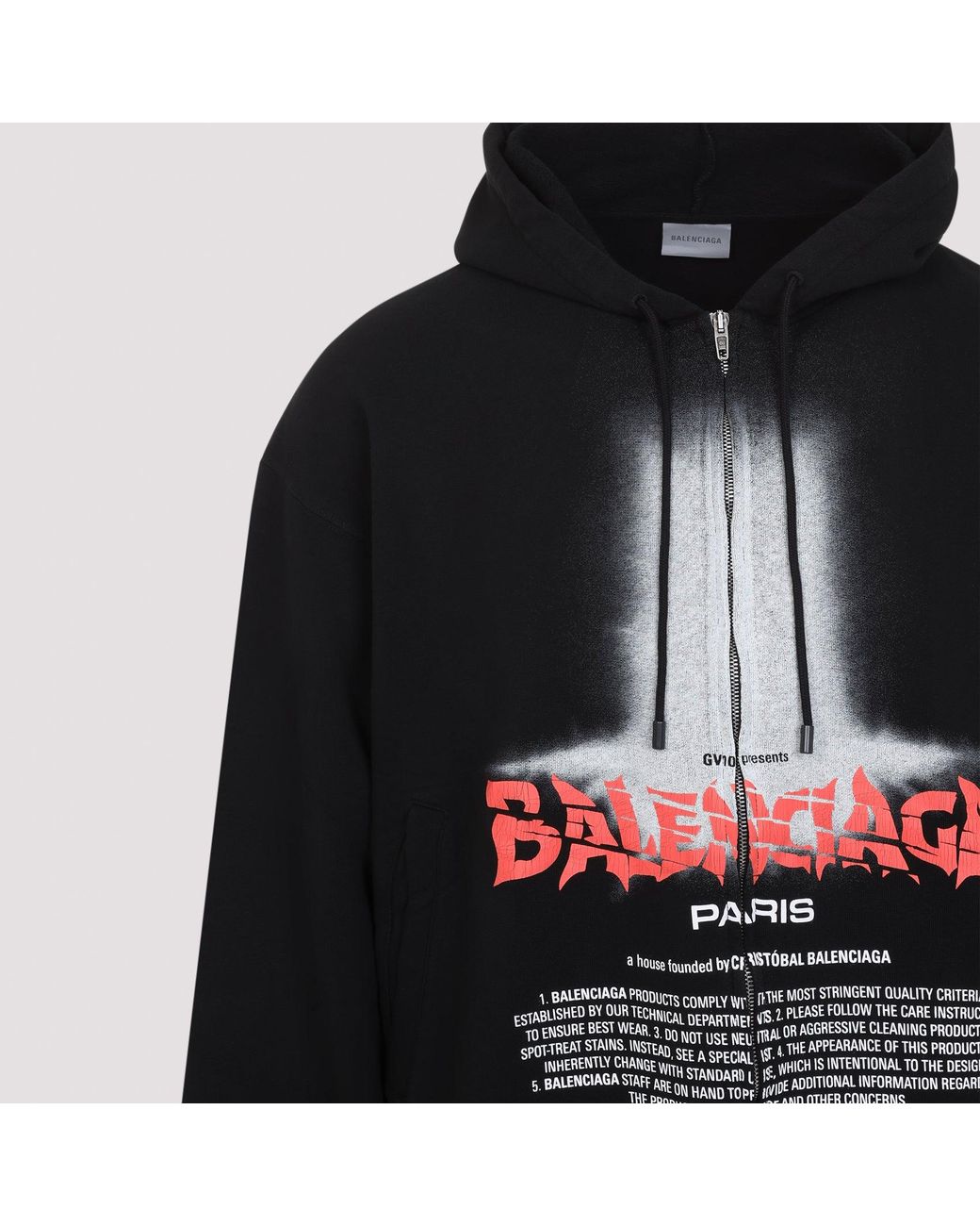 Balenciaga Black Oversized Zip Up