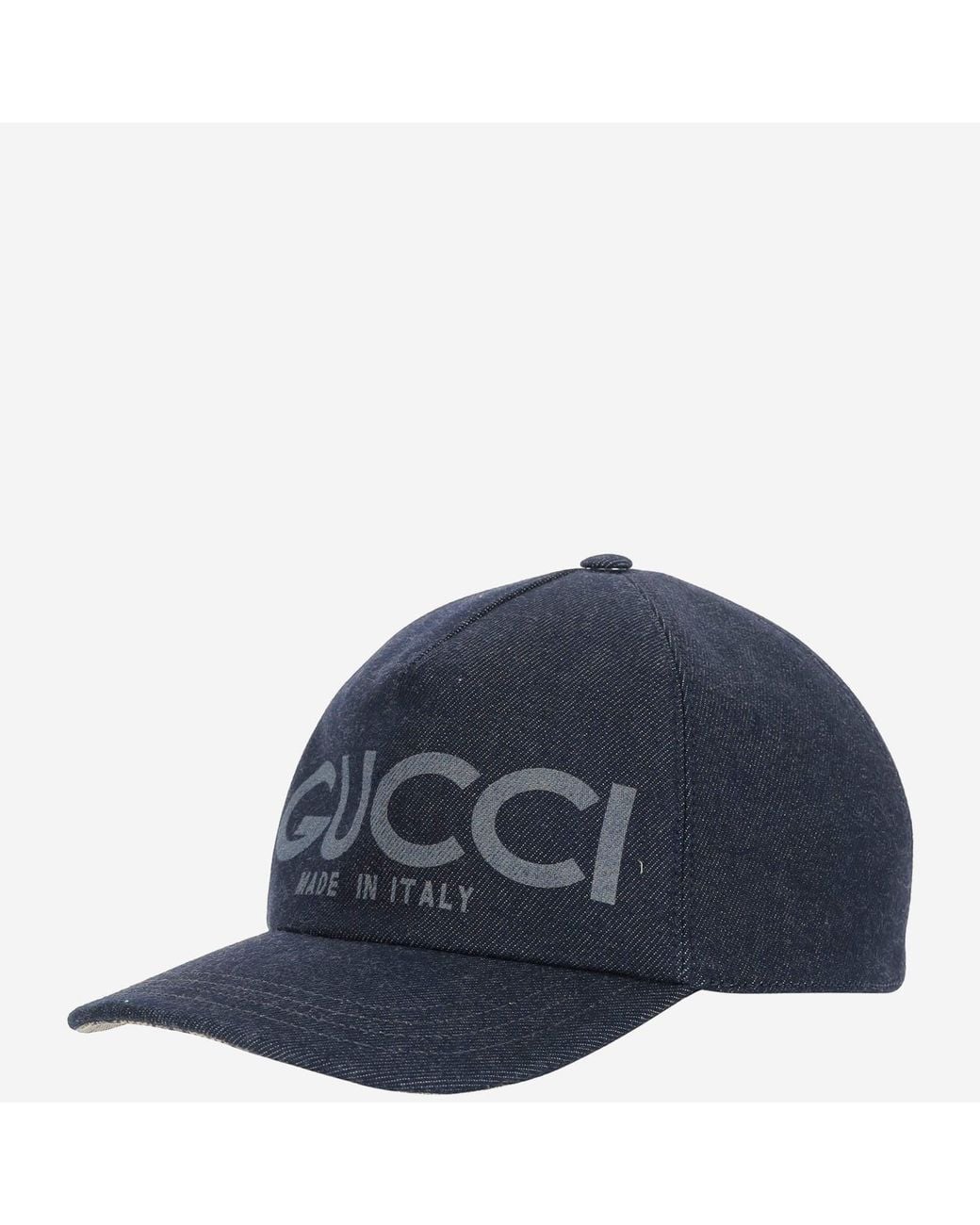 Gucci Blue Lasered Denim Baseball Hat