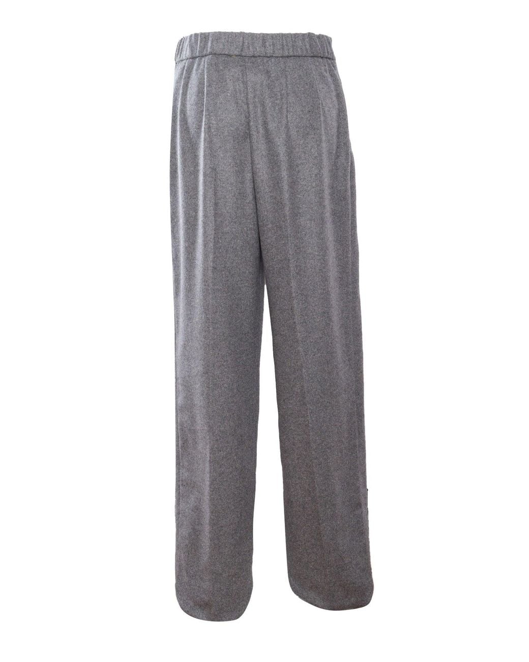 Forte_forte Gray Strength Trousers, High Waist, Wool
