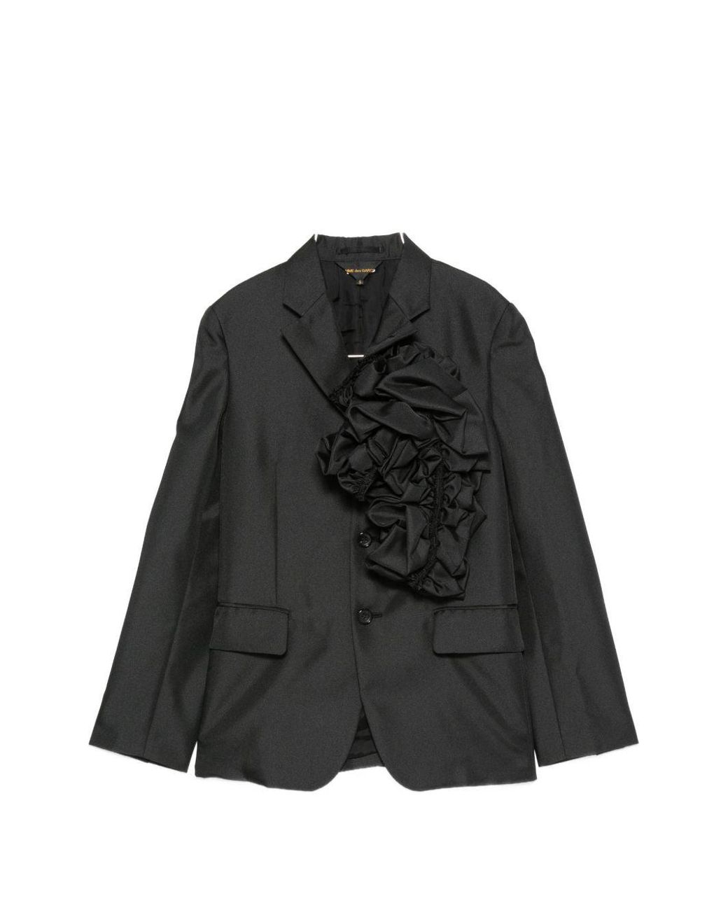 Comme des Garçons Black Rouched Single Breasted Jacket