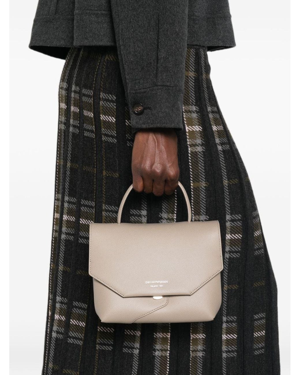 Emporio Armani Natural Small Leather Handbag