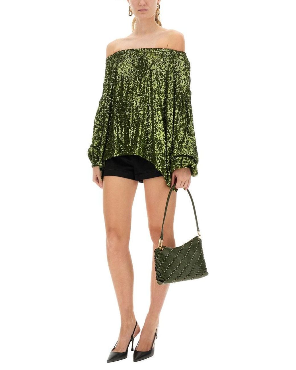 Rabanne Green Sequin Blouse