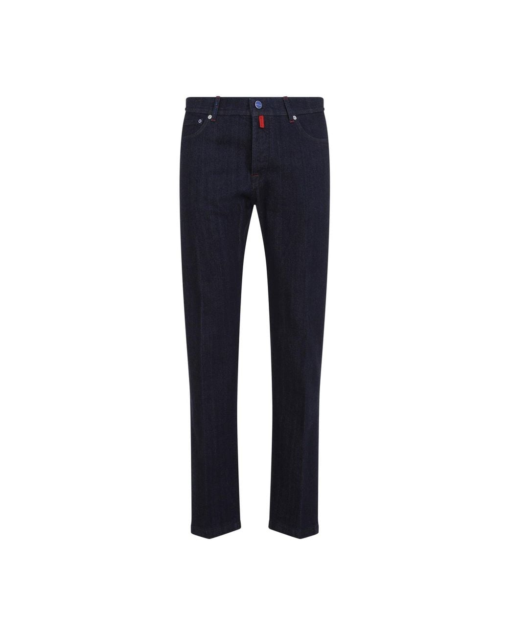 Kiton Blue Indaco Cotton Pants for men