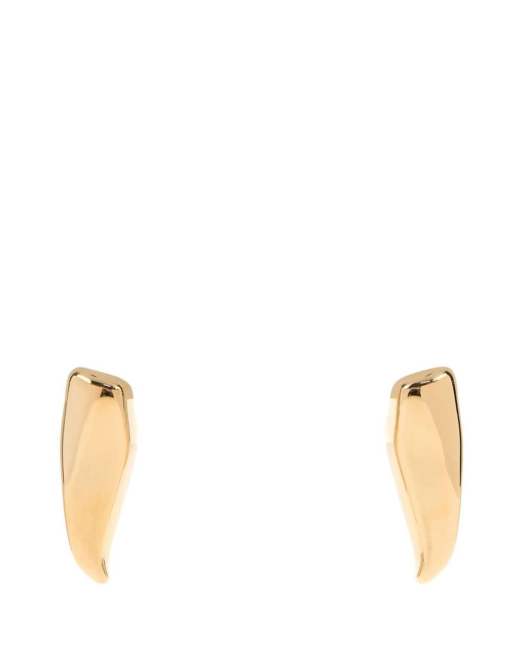 Bottega Veneta White Large Prisma Earrings