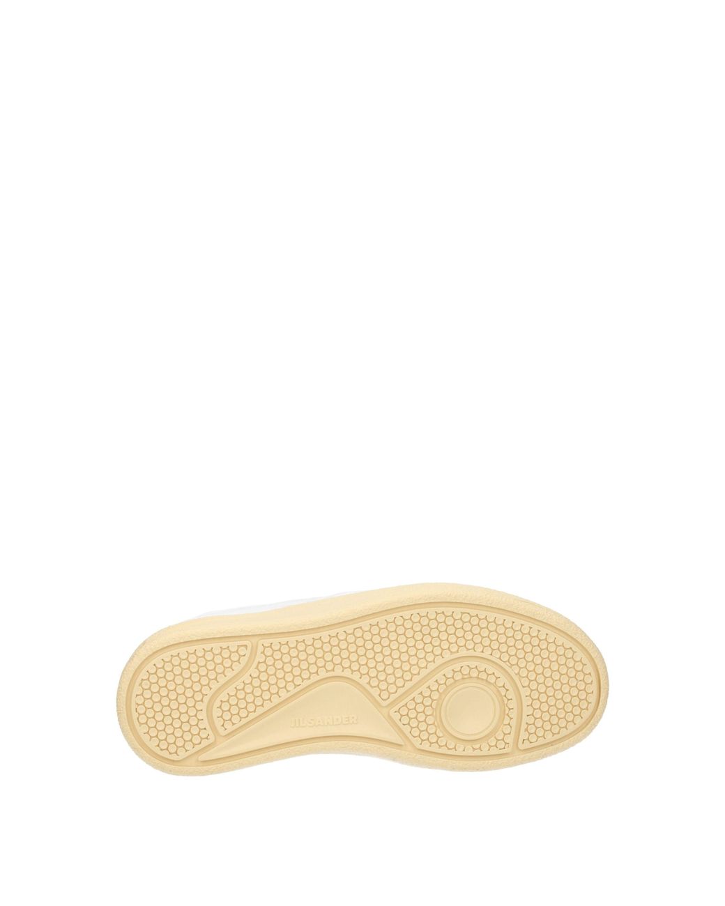 Jil Sander White Sneakers Donna Pelle Bianco/Ecru