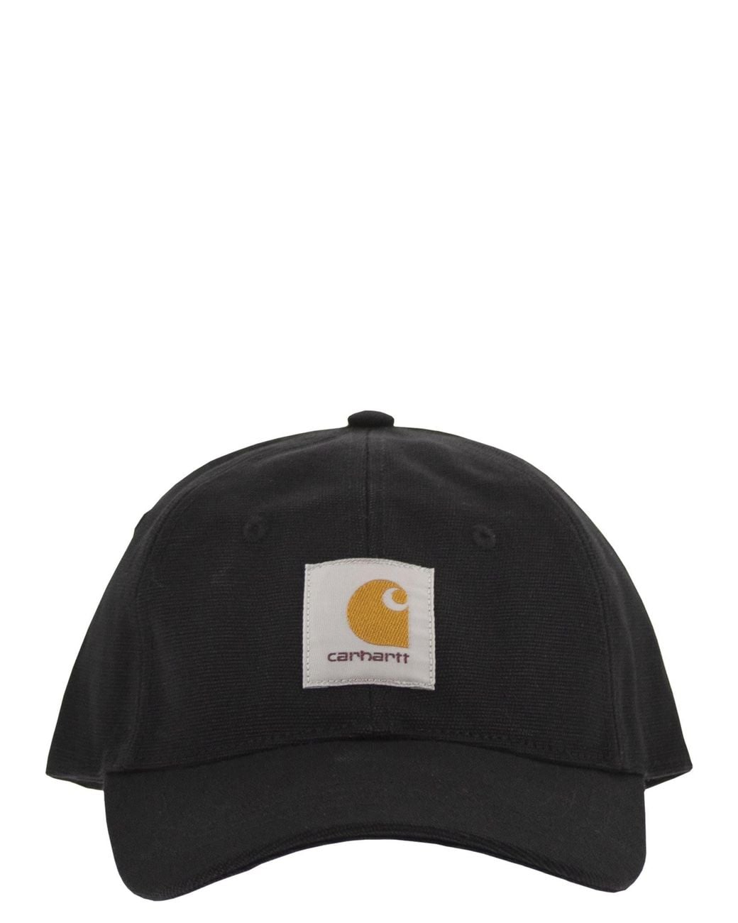 Carhartt Black Cap With Visor And Logo