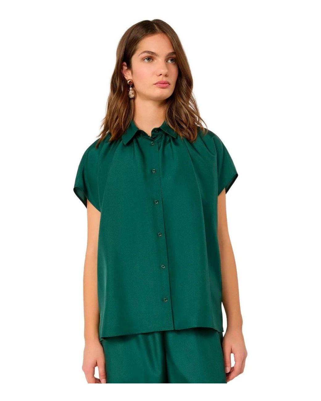 Weekend by Maxmara Green Crine Shirt