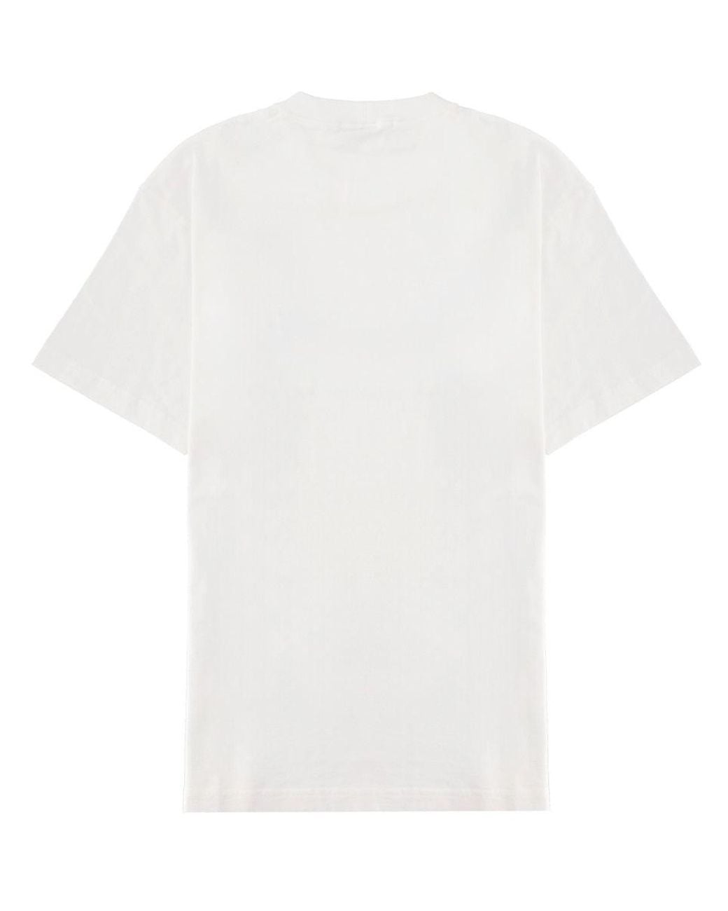Stone Island White T Shirt Con Patch Logo