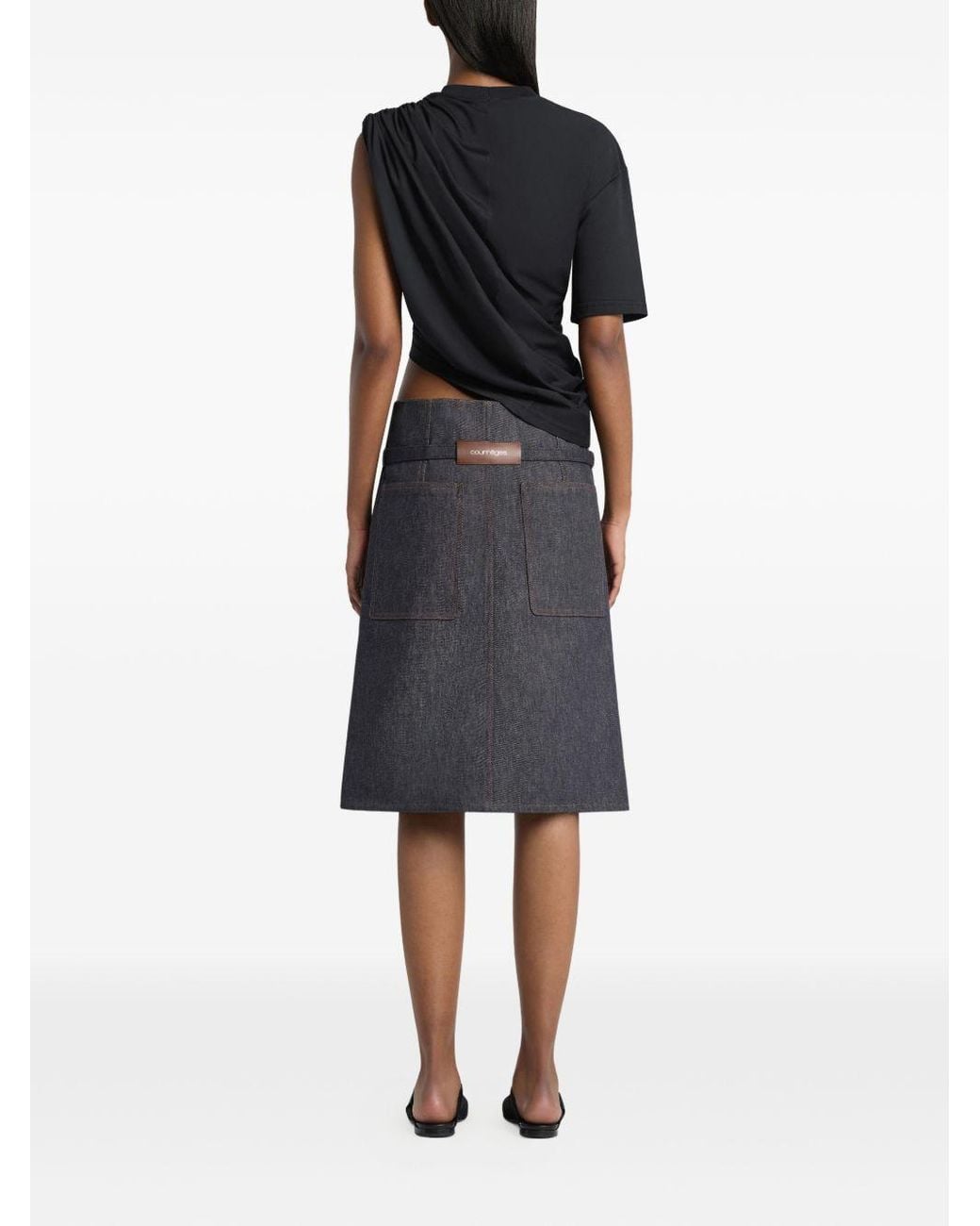 Courreges Gray Denim Shorts