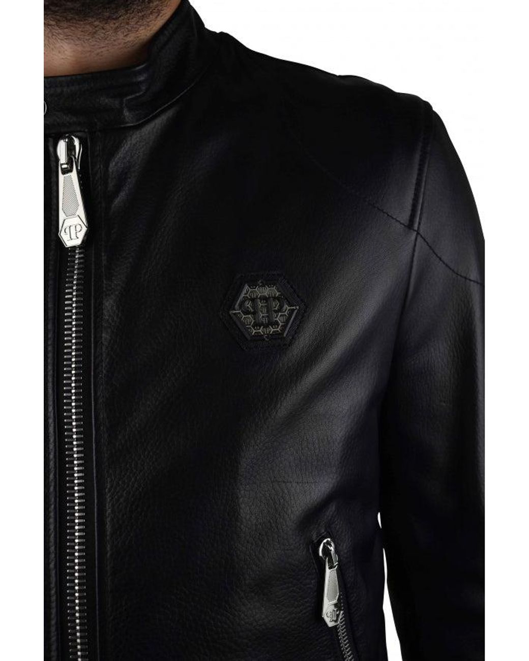 Philipp Plein Black Biker Jacket