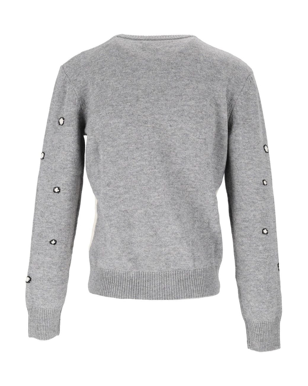 Mc2 Saint Barth Gray New Queen Peanuts Snow Day Embroidered Sweater