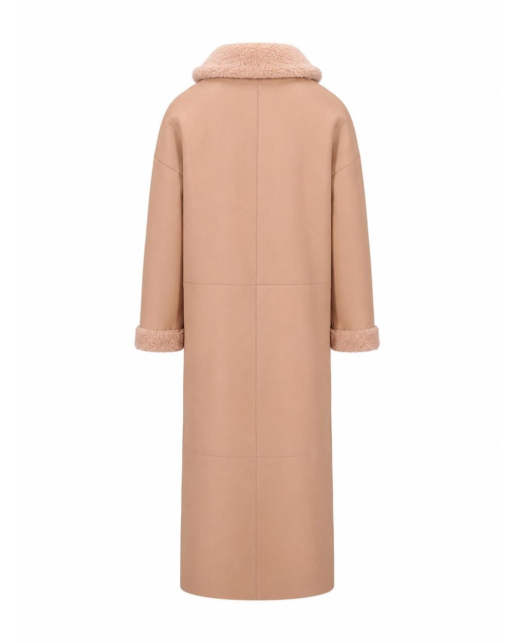 LA ROSE Natural Cappotto Montone Lungo Reversibile
