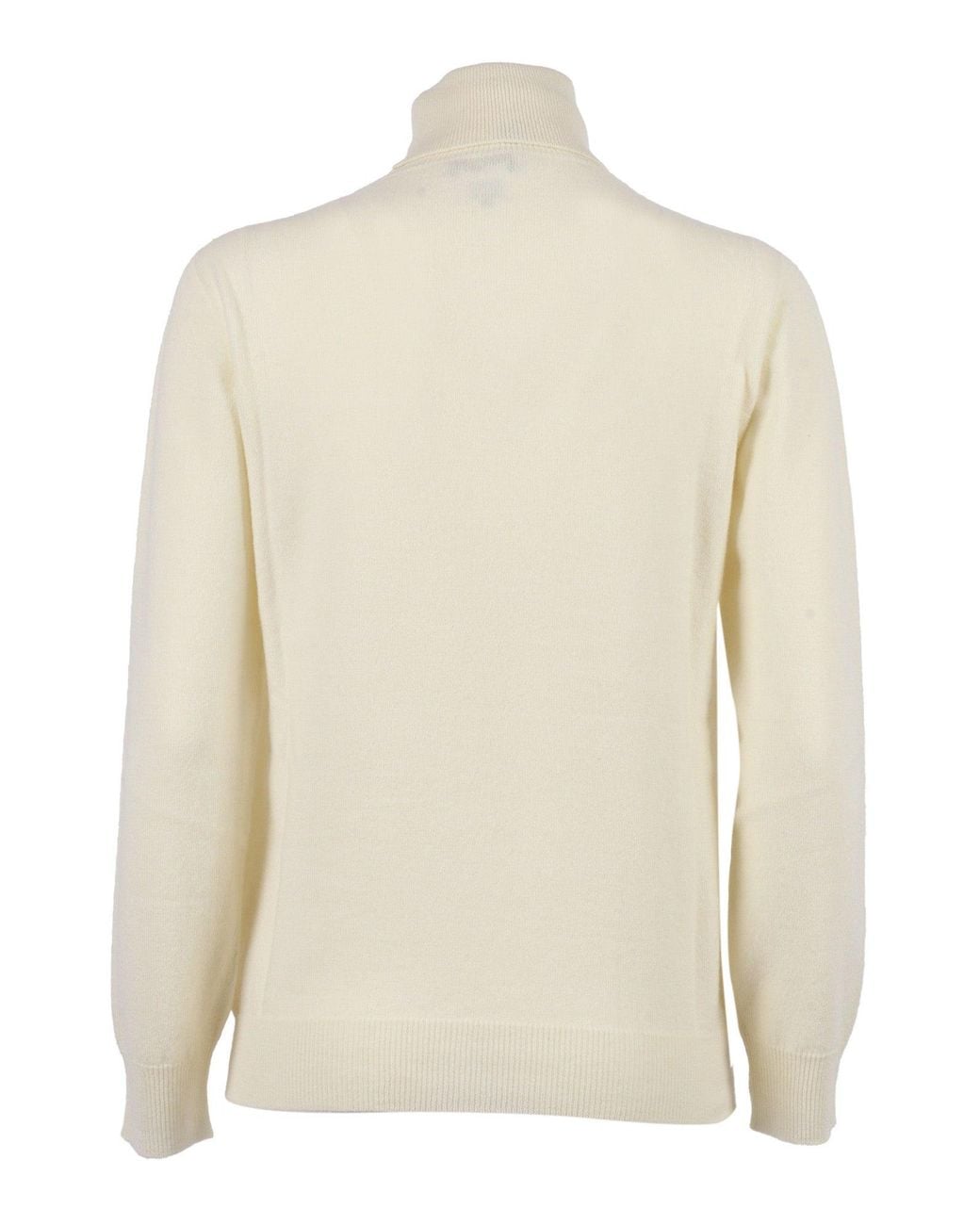 Kangra Cashmere White Dolcevita Seamless Regular Fit