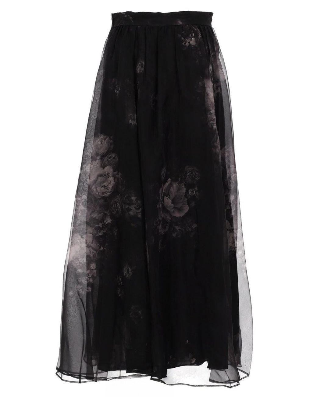 Zimmermann Black Hypnotic Maxi Skirt Silk