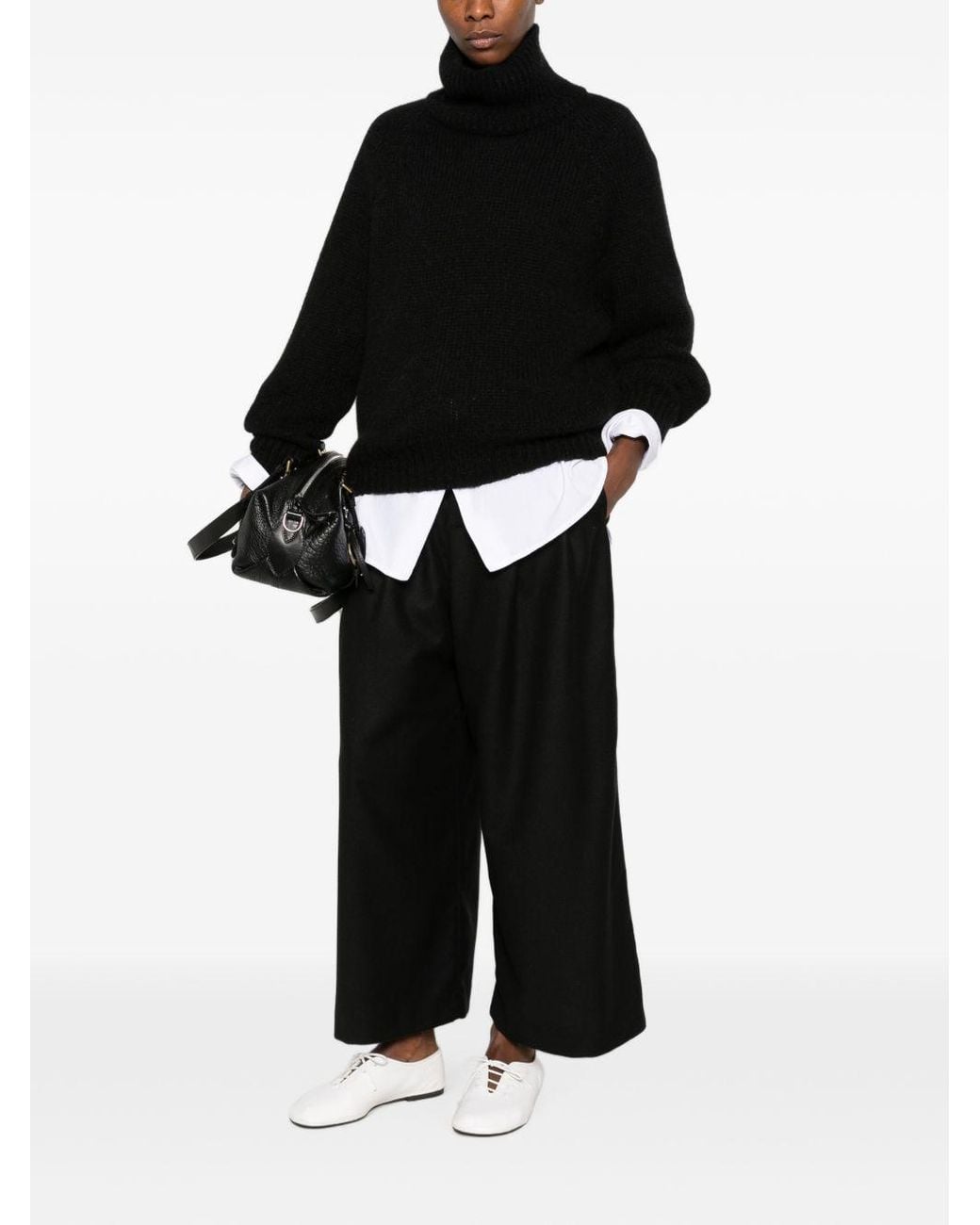 Susanne Bommer Black Wool Turtle Neck Jumper