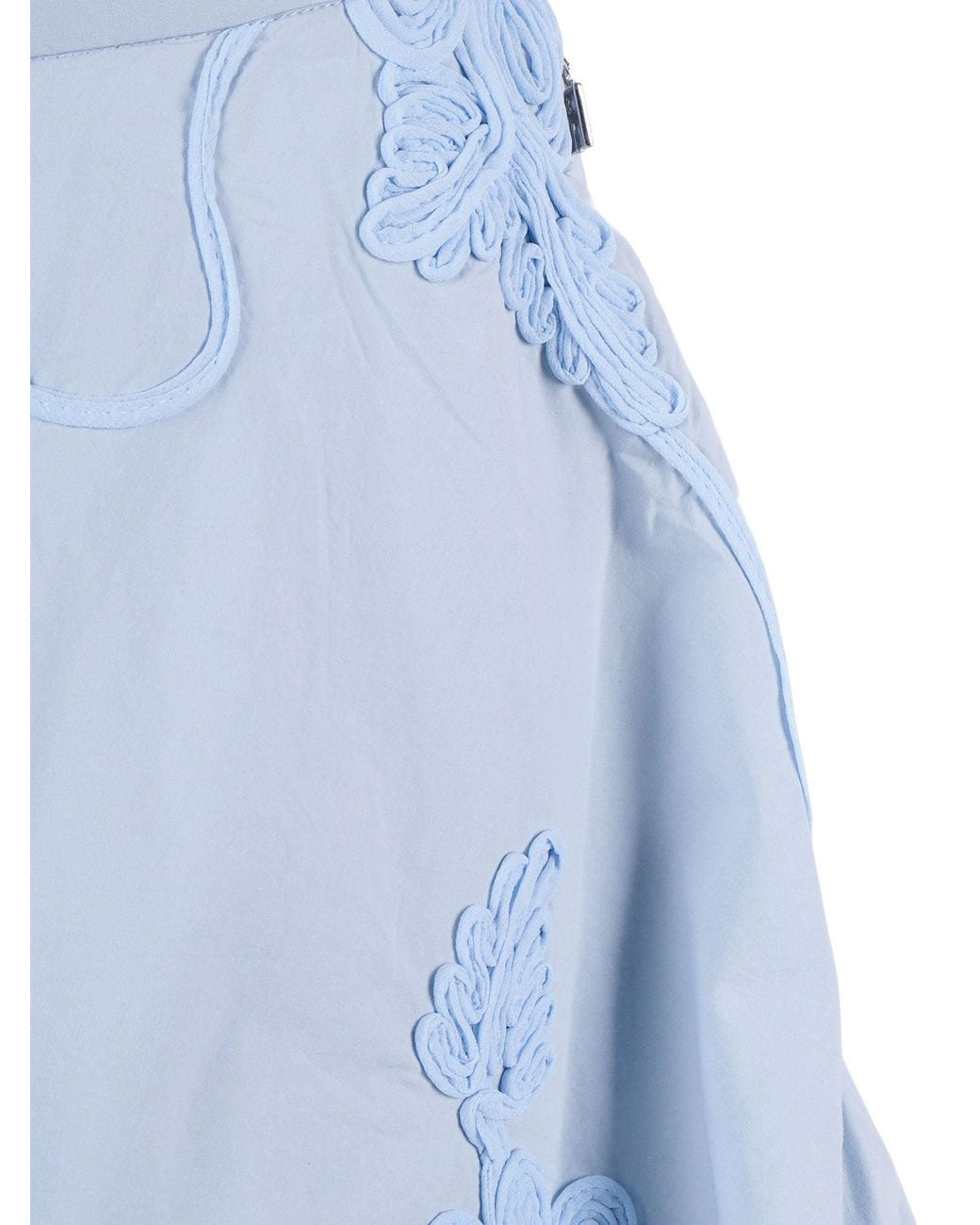 ROTATE BIRGER CHRISTENSEN Blue Flower Mini Skirt Plein Air (Regular Fit)
