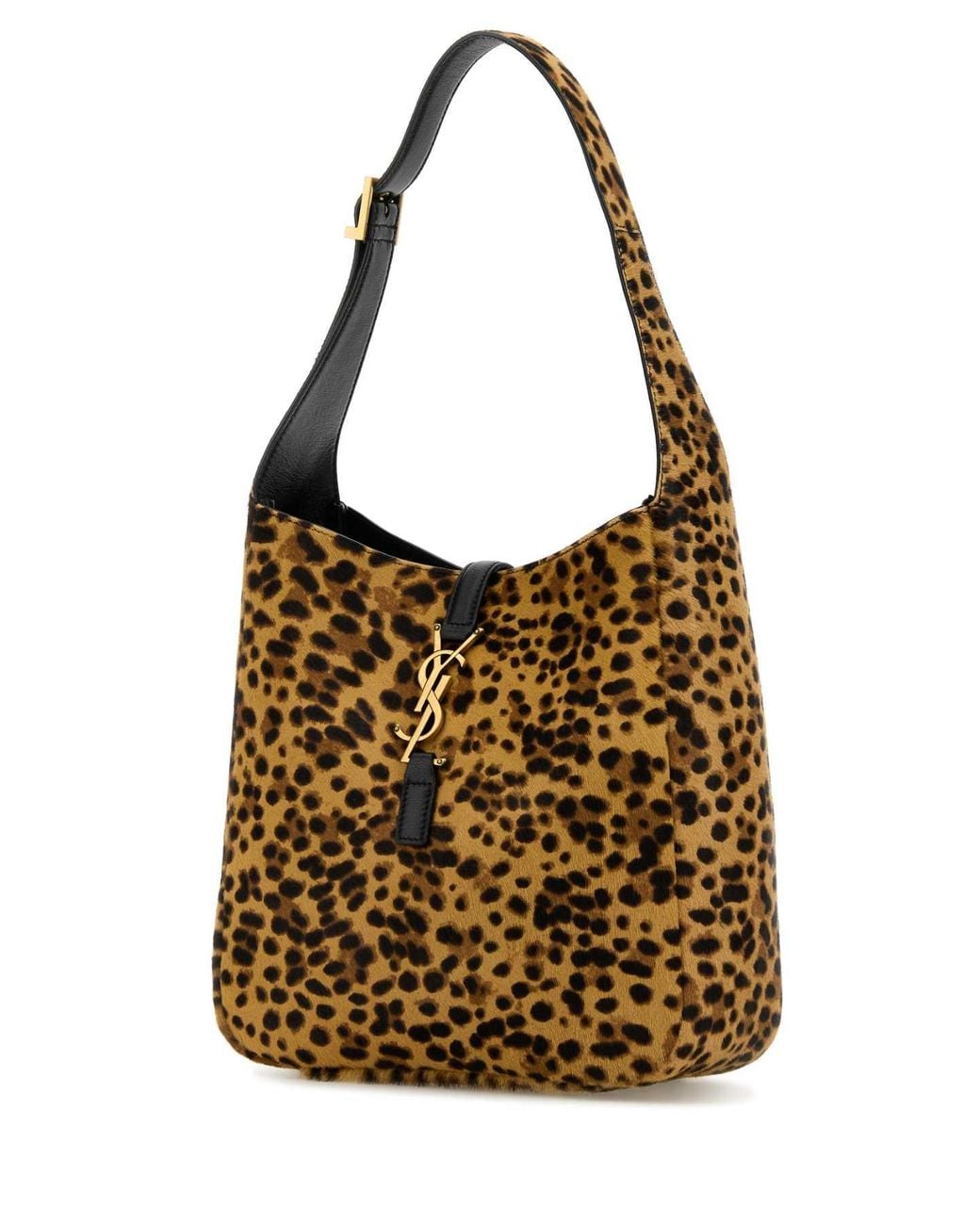 Saint Laurent Brown Printed Calf Hair Le 5 Ãâ 7 Bea Shoulder Bag