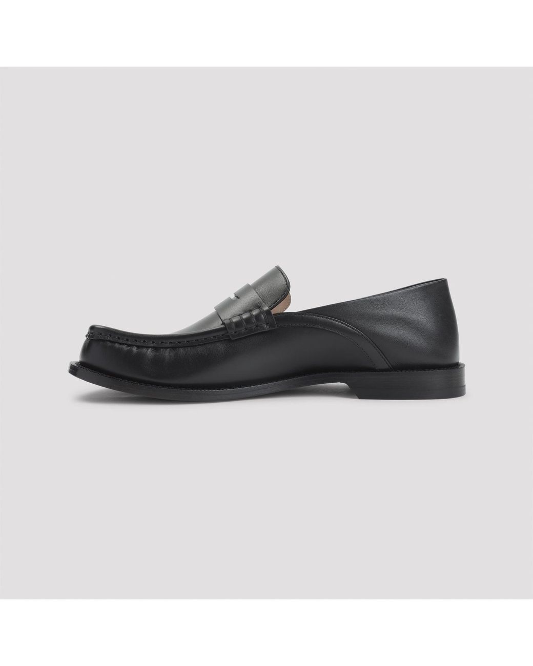Loewe Black Campo Flap Back Loafers