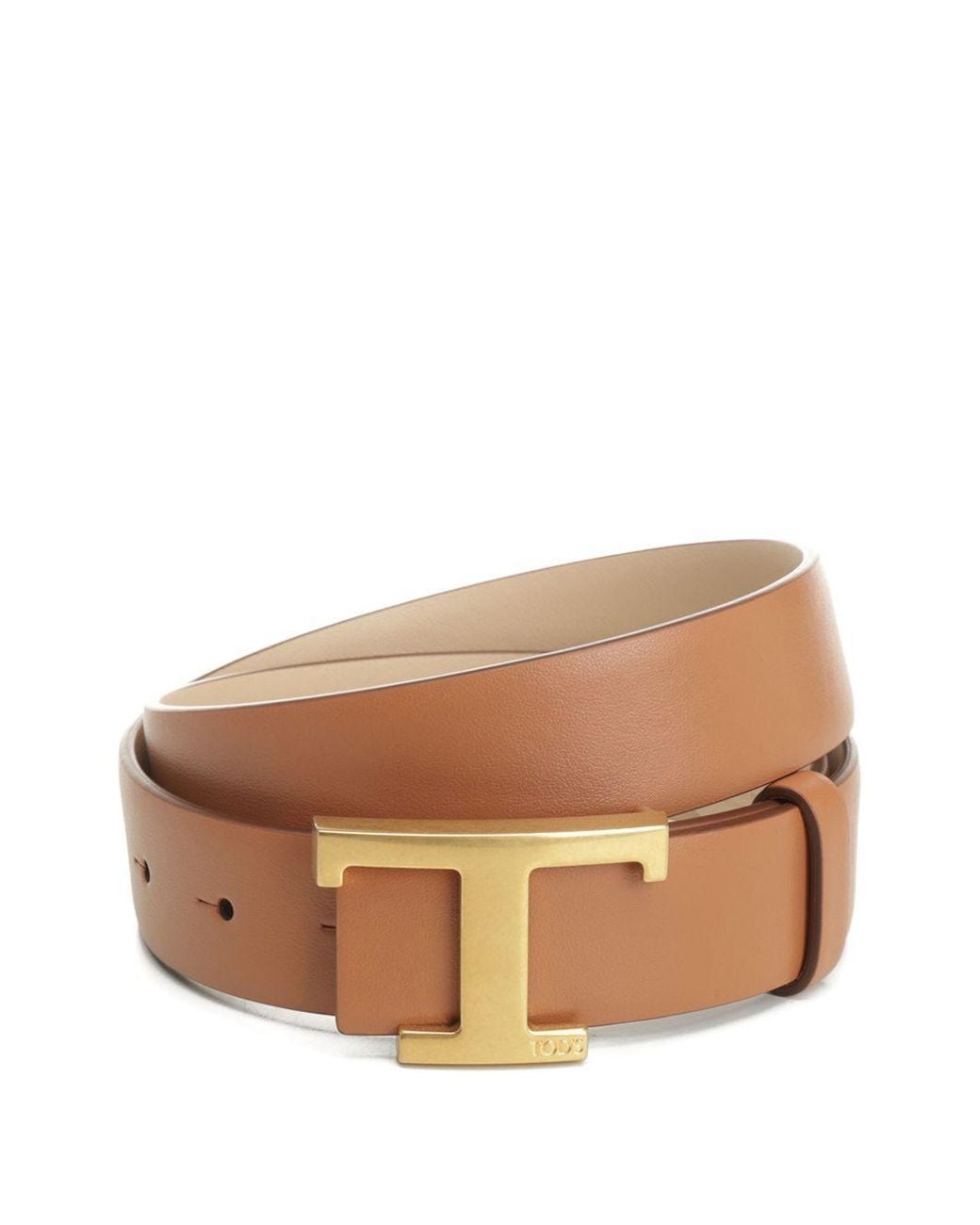 Tod's Brown T Timeless Leather Belt