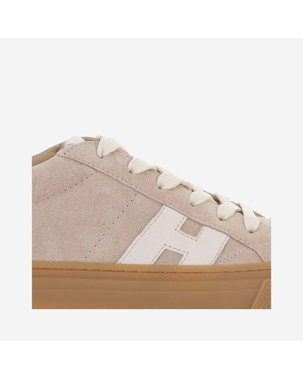 Hogan Brown Suede Sneakers With Logo