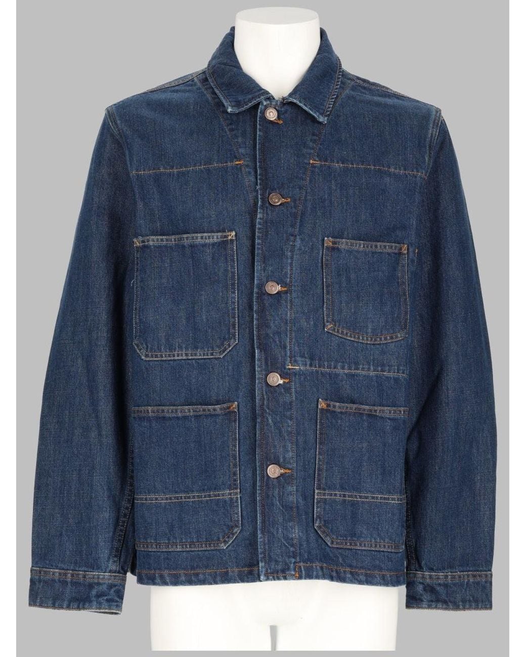 Paul Smith Blue Denim Chore Jacket Organic Cotton