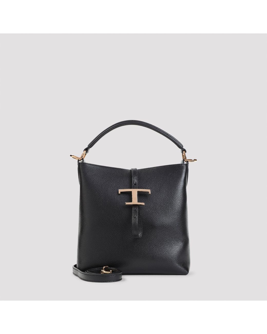 Tod's Black T Timeless Mini-Beuteltasche
