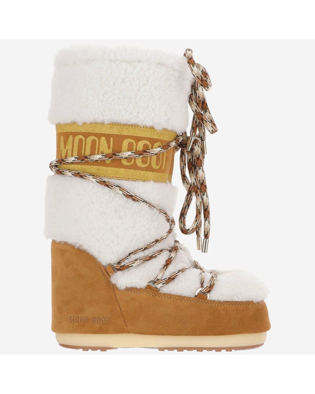 Moon Boot Brown Icon Shearling Boots