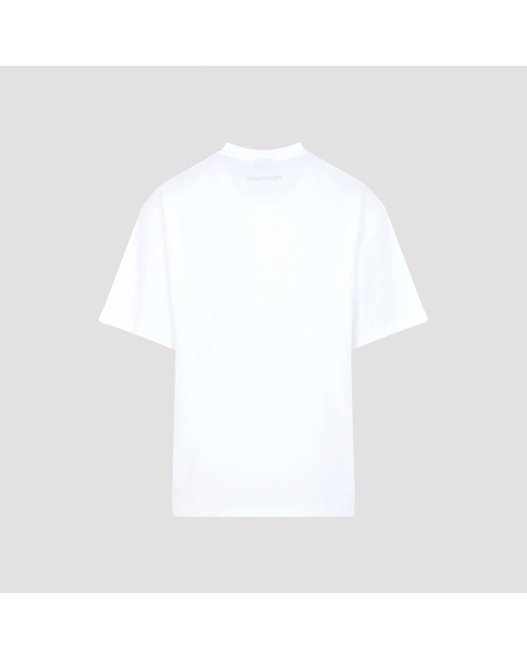 Balenciaga White Medium Fit T Shirt