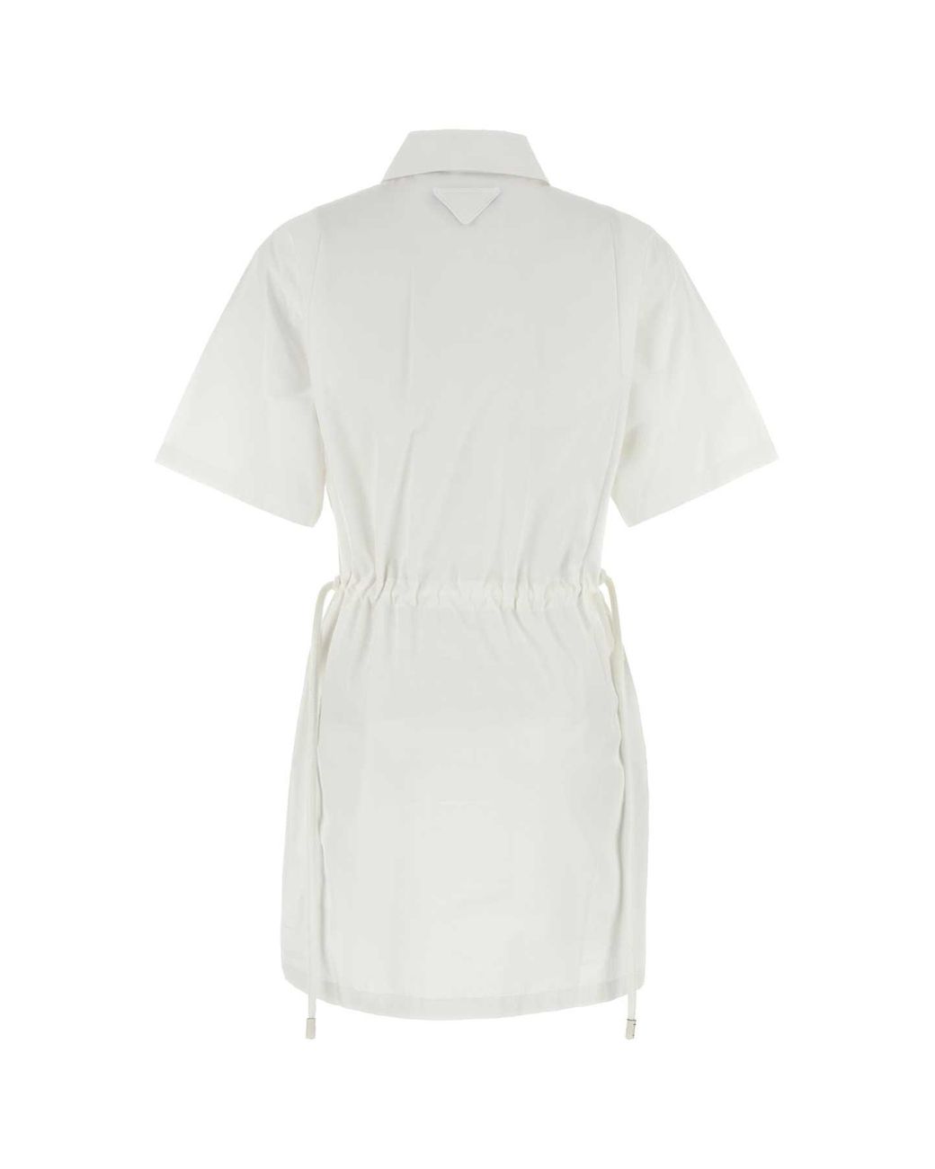 Prada White Poplin Shirt Dress Cotton