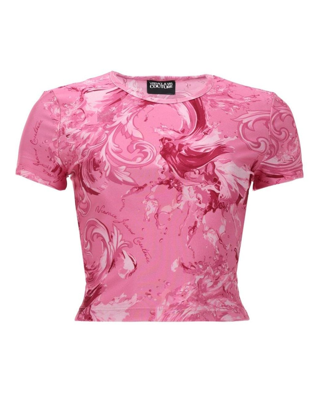 Versace Jeans Couture Pink T-Shirt Wave