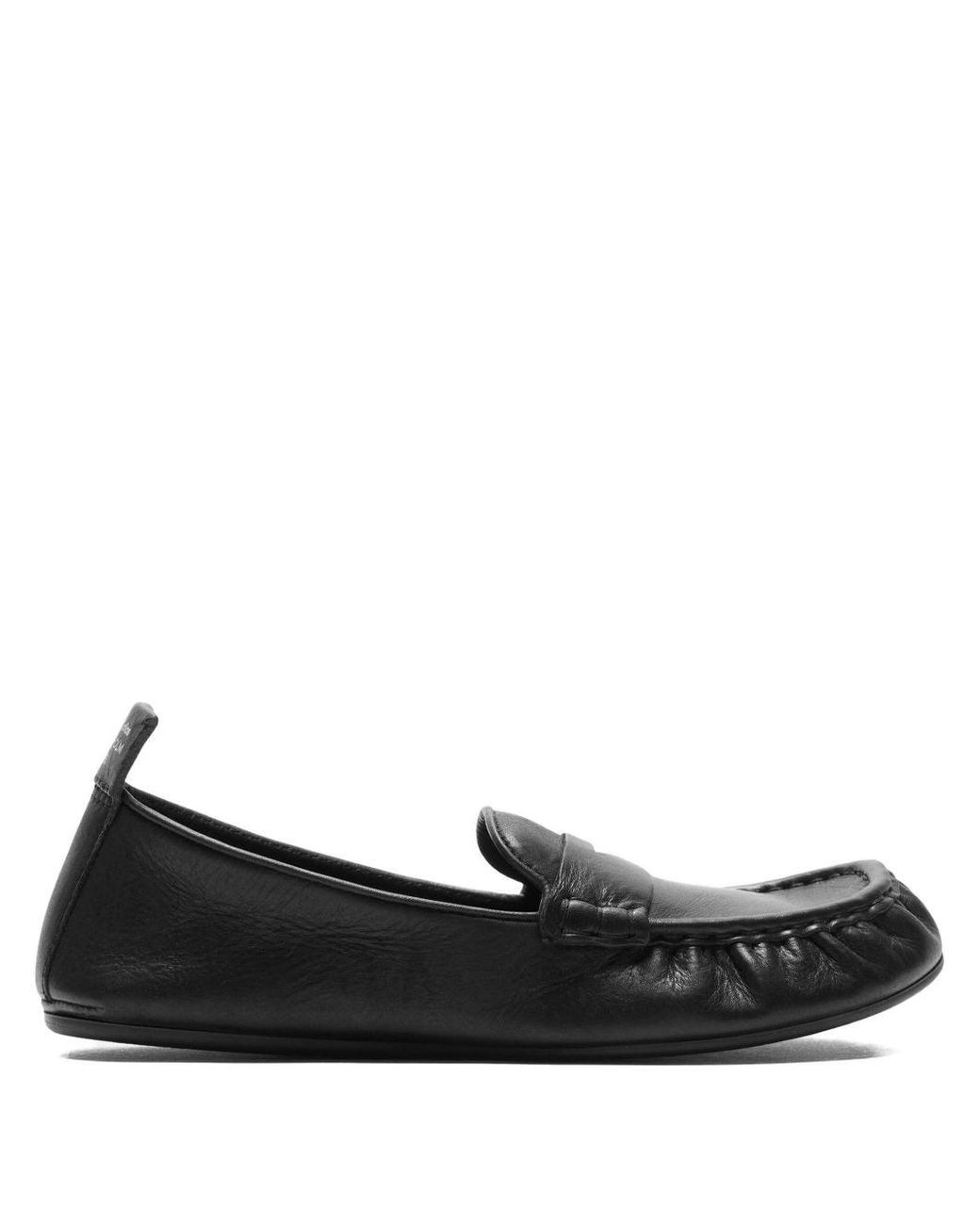 Acne Black Leather Loafers