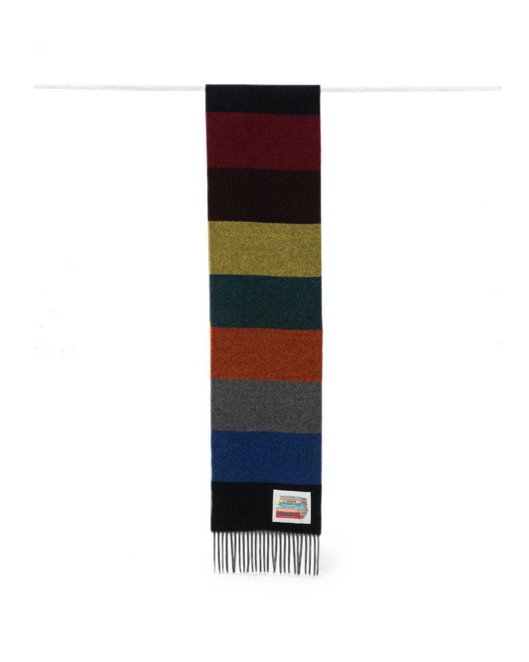 Paul Smith Blue Wool Scarf