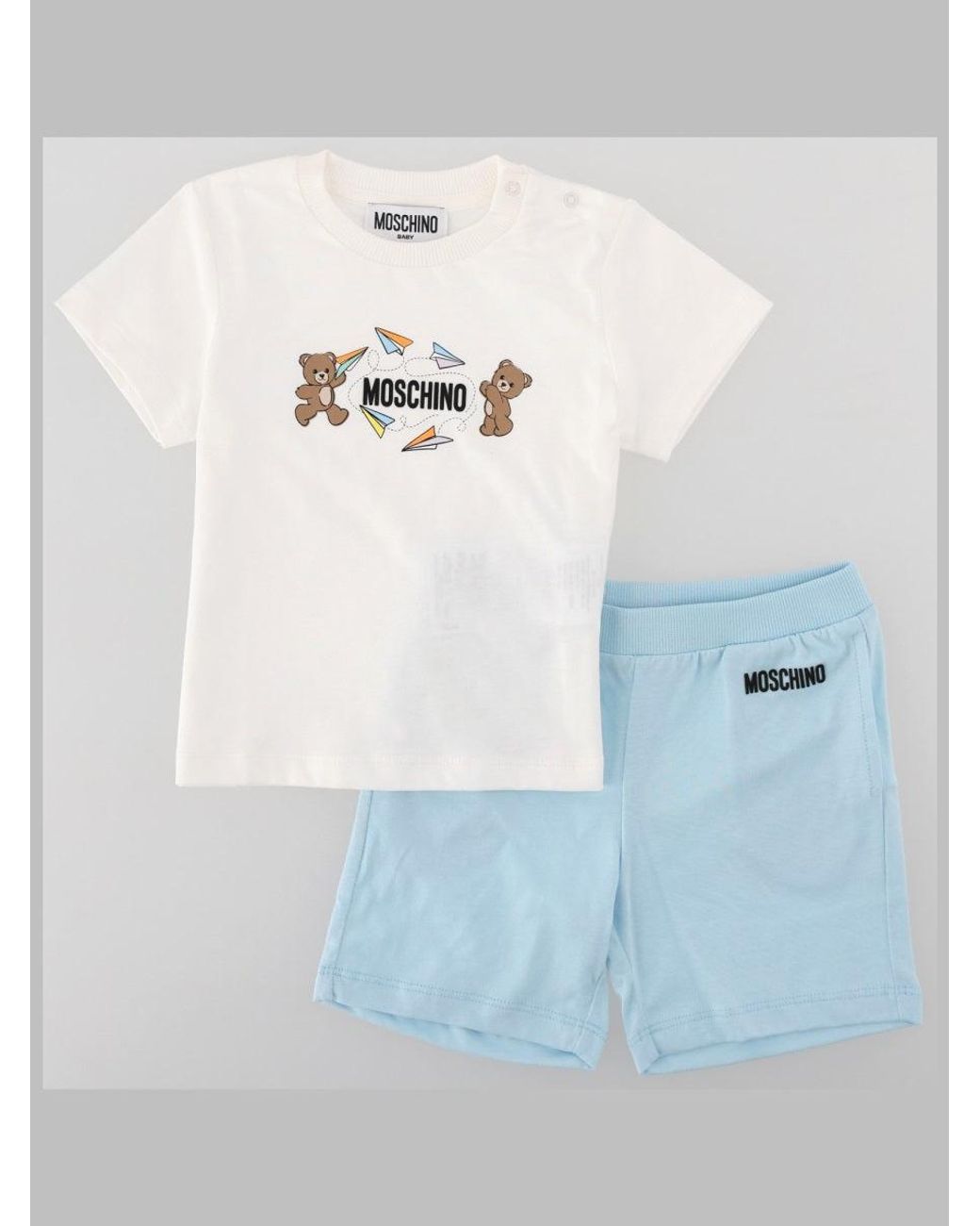Moschino Blue T Shirt And Shorts
Set