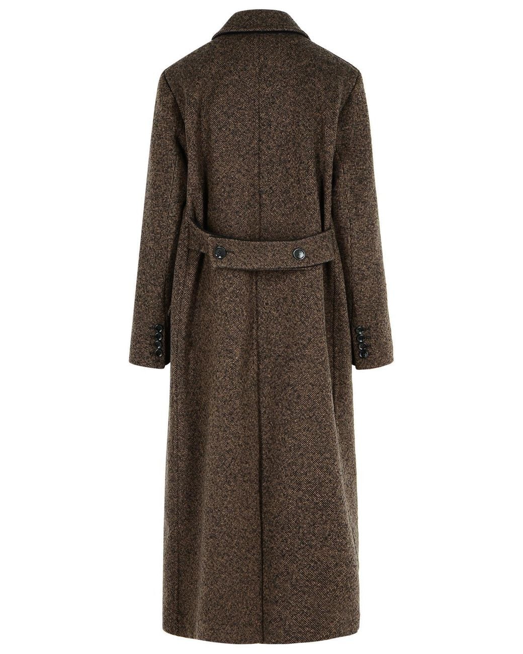 Max Mara 'arco 1234' Chocoladevirgin Wollen Jas in het Brown