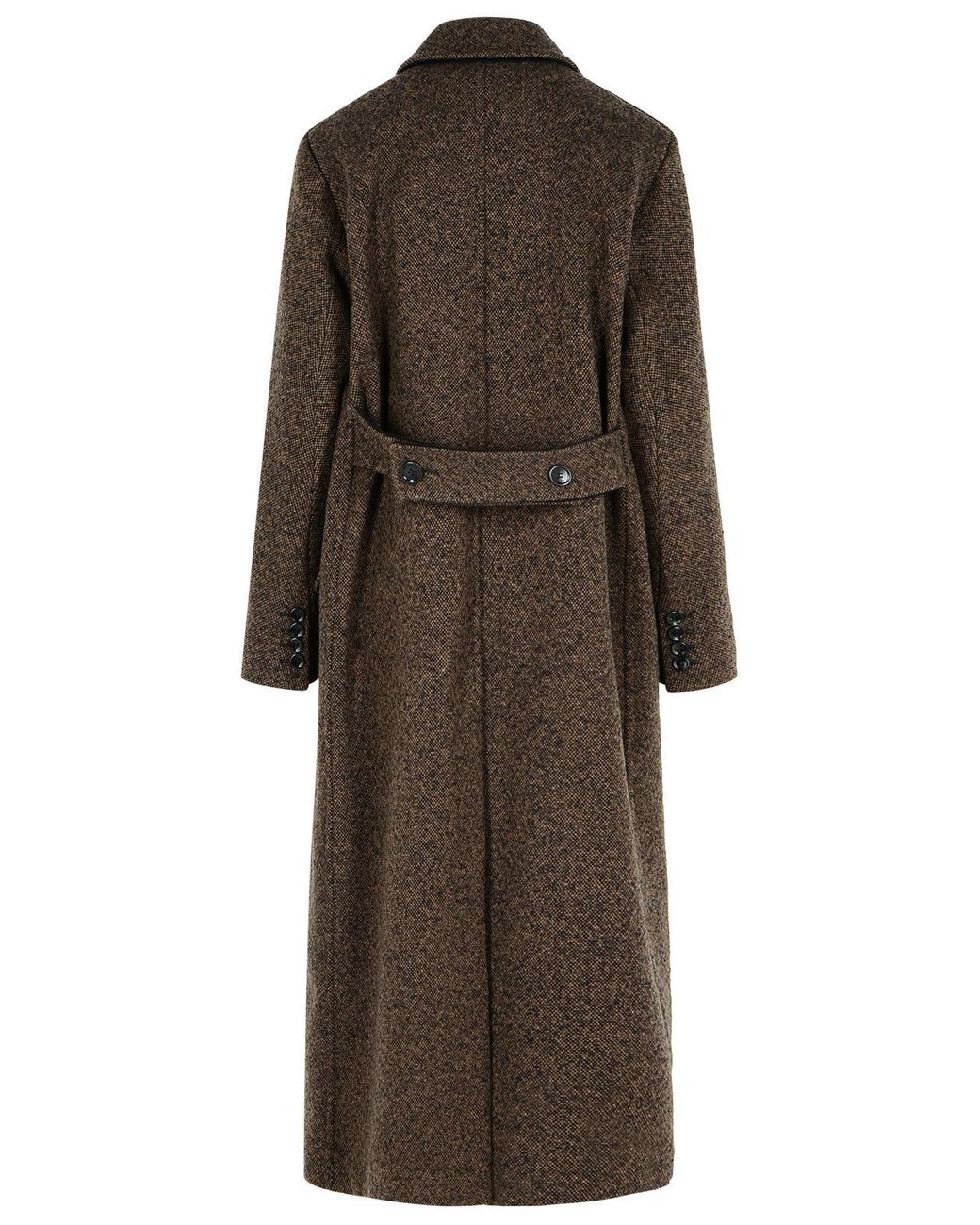 Max Mara 'arco 1234' Chocoladevirgin Wollen Jas in het Brown