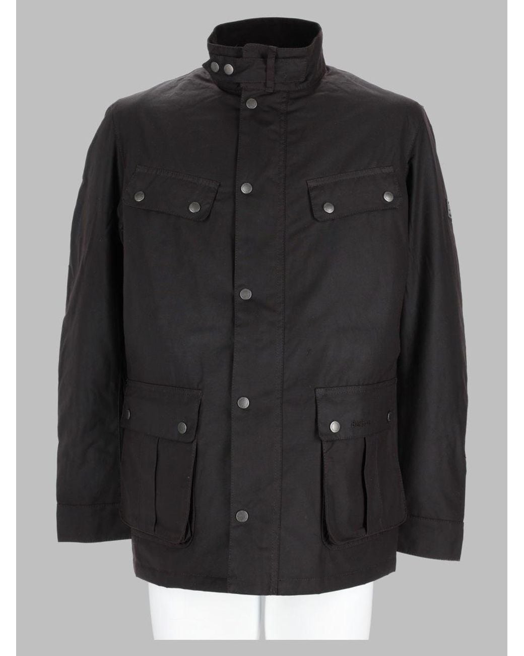 Barbour Black Stand Collar Field Jacket