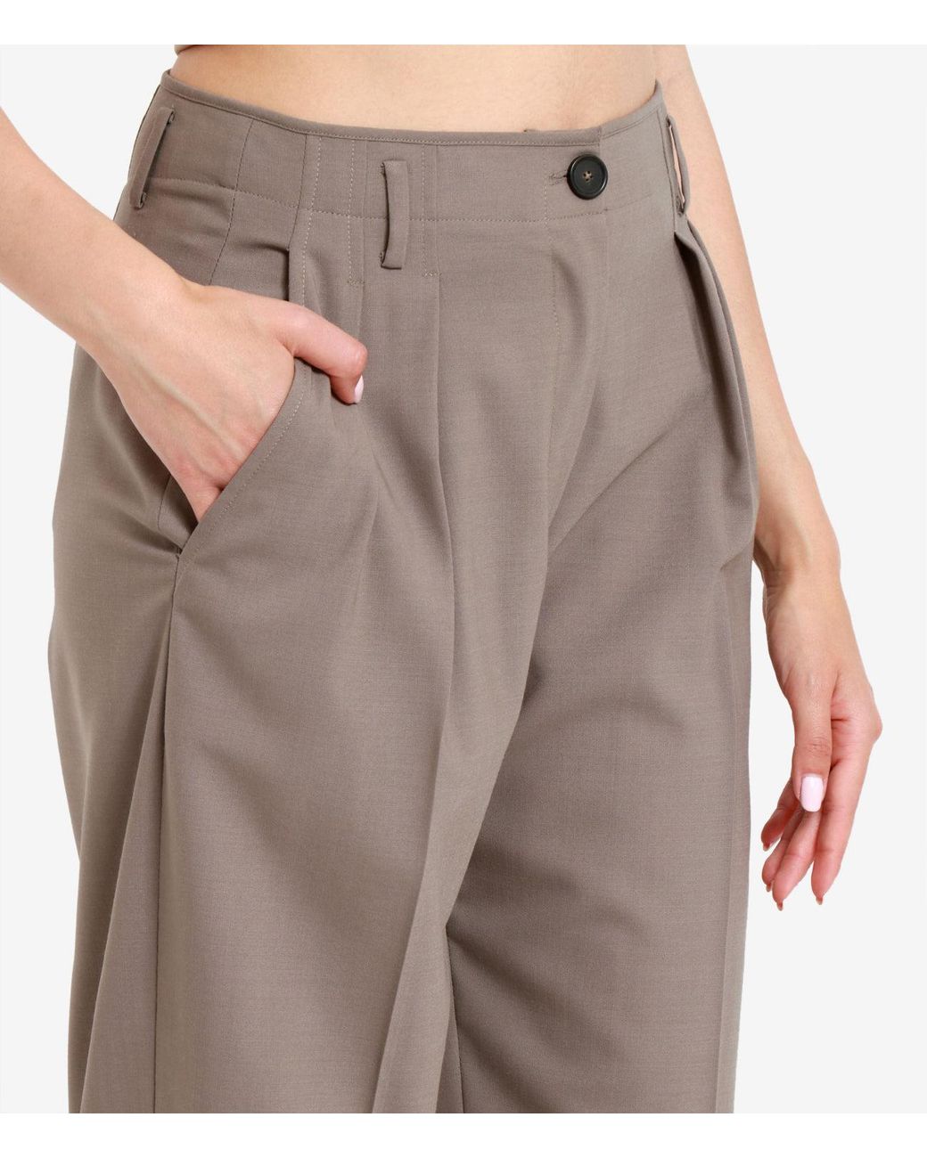 Erika Cavallini Semi Couture Gray Trousers