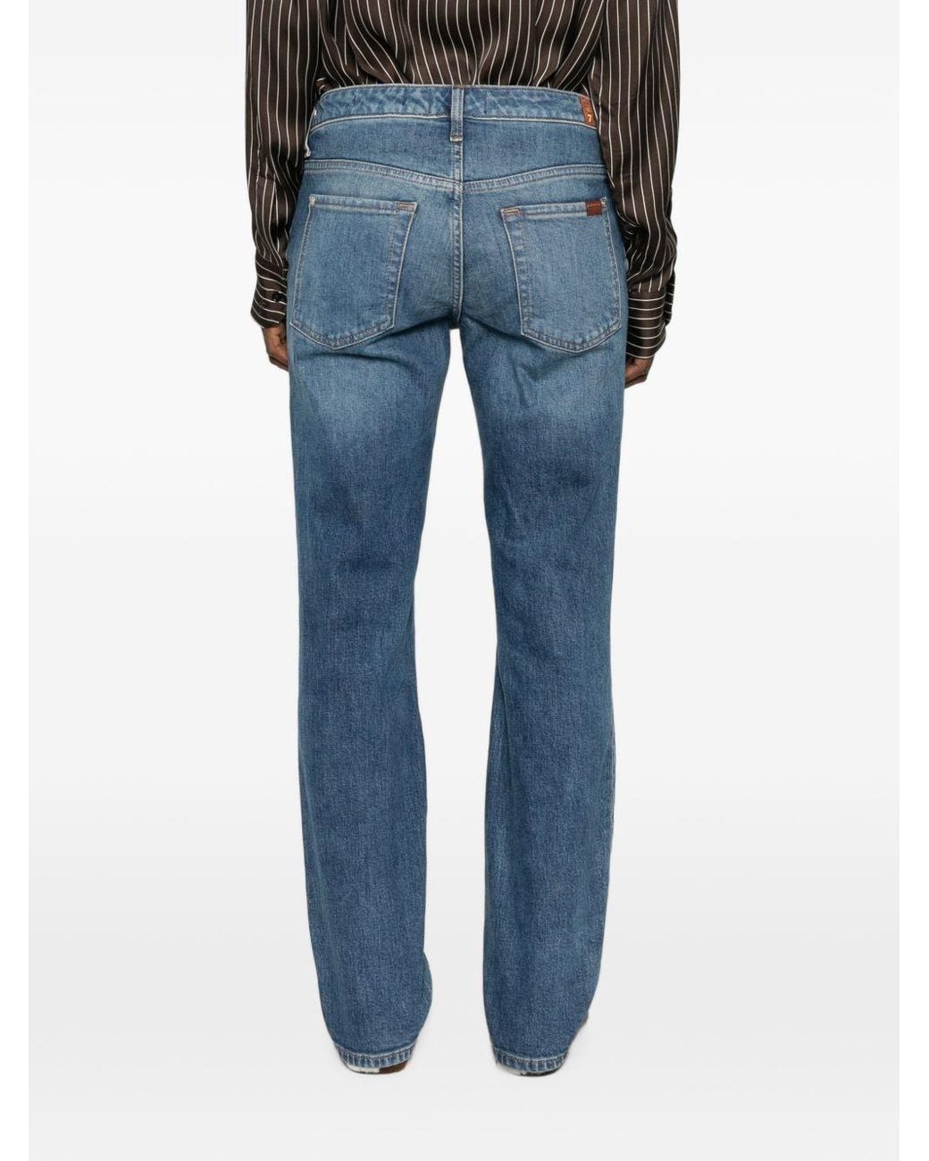Seven7 Blue Low Cigarette Denim Jeans
