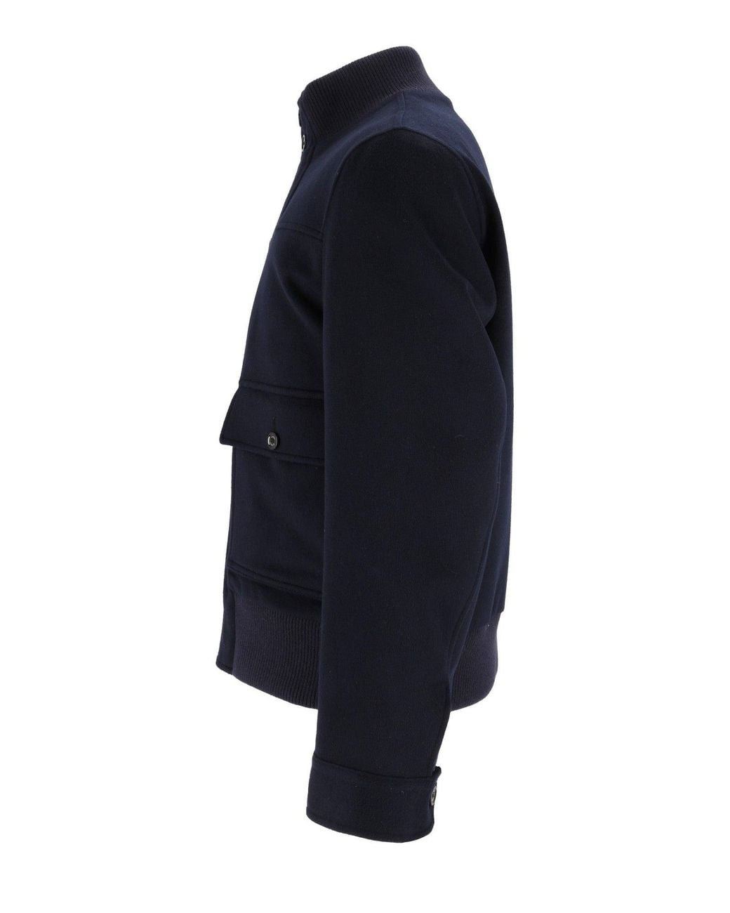 Lardini Blue Structured High Collar Jacket