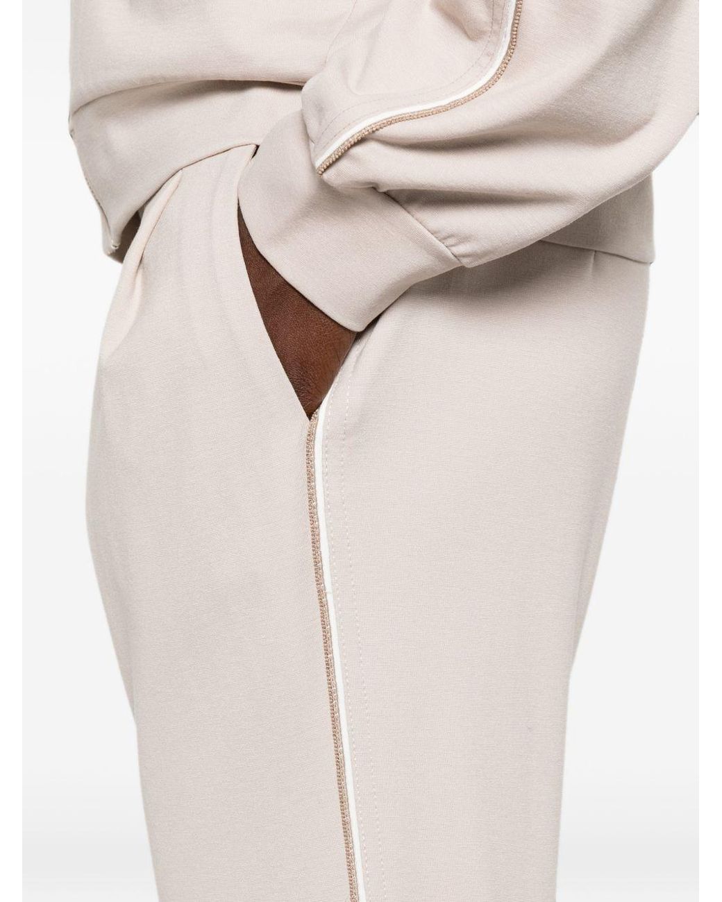 Fabiana Filippi White Slim Fit Trousers